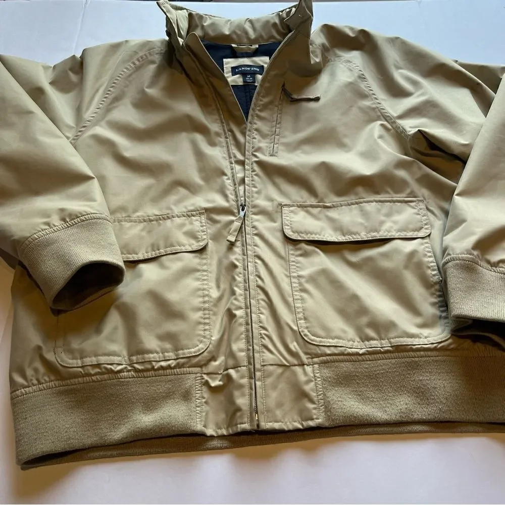 Lands' End Men's Jacket Full Zip Light Tan Size Medium(38-40)